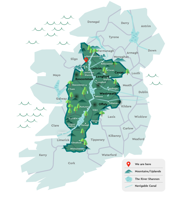 Ireland's Hidden Heartlands Map